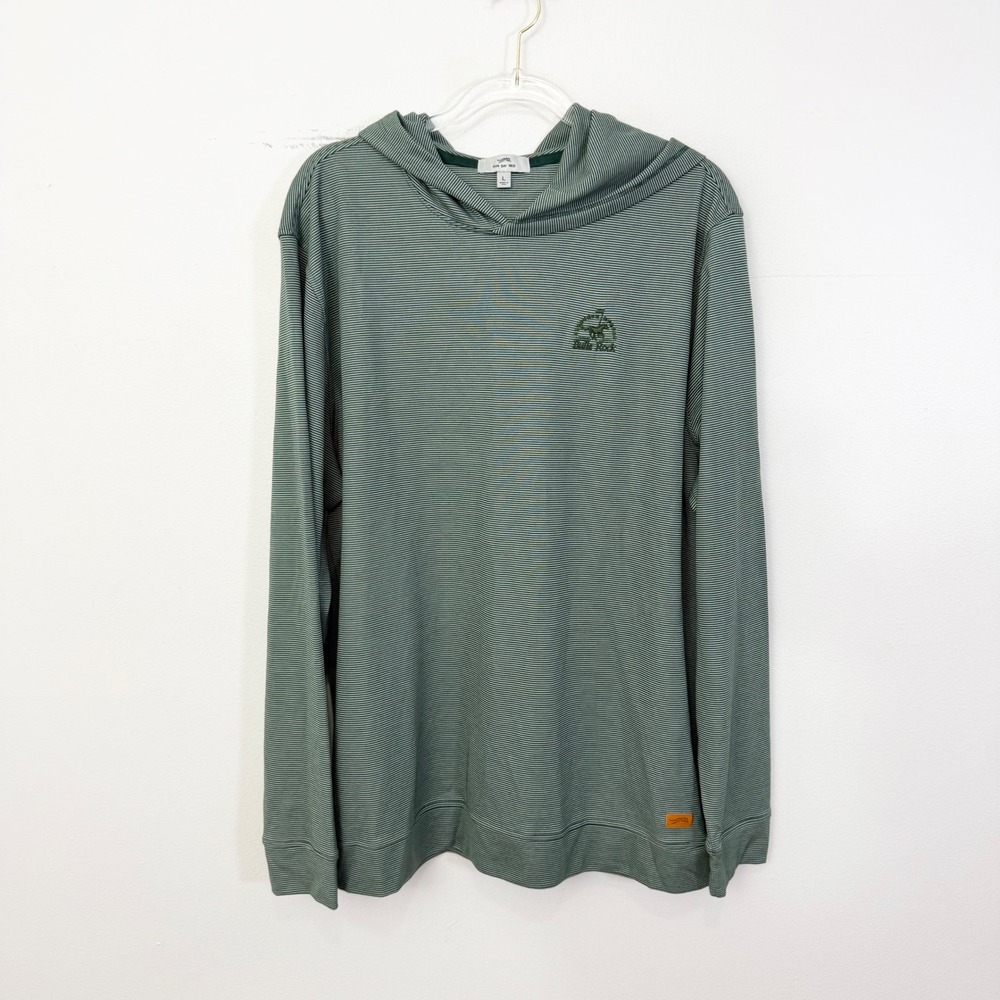 Sun Day Red Bulle Rock Pima Stripe Golf Hoodie Green Men's Large